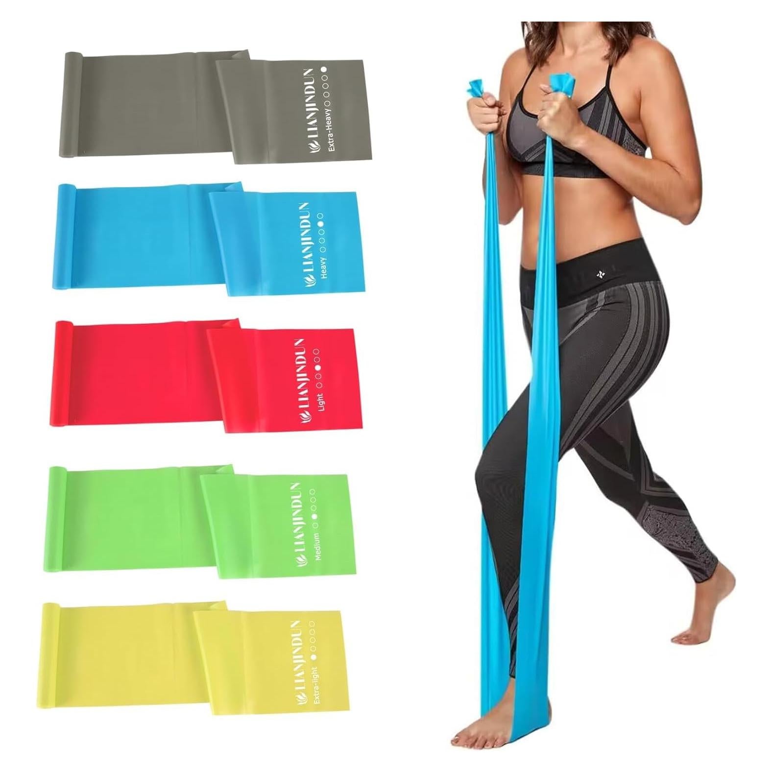 Juego de 5 Bandas de Resistencia Lianjindun Sin Látex 150 cm