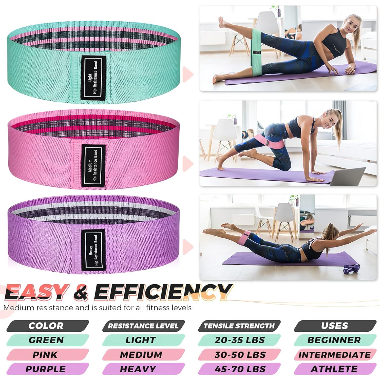 Bandas de Resistencia Renoj RB3-Pinks para Yoga y Ejercicio