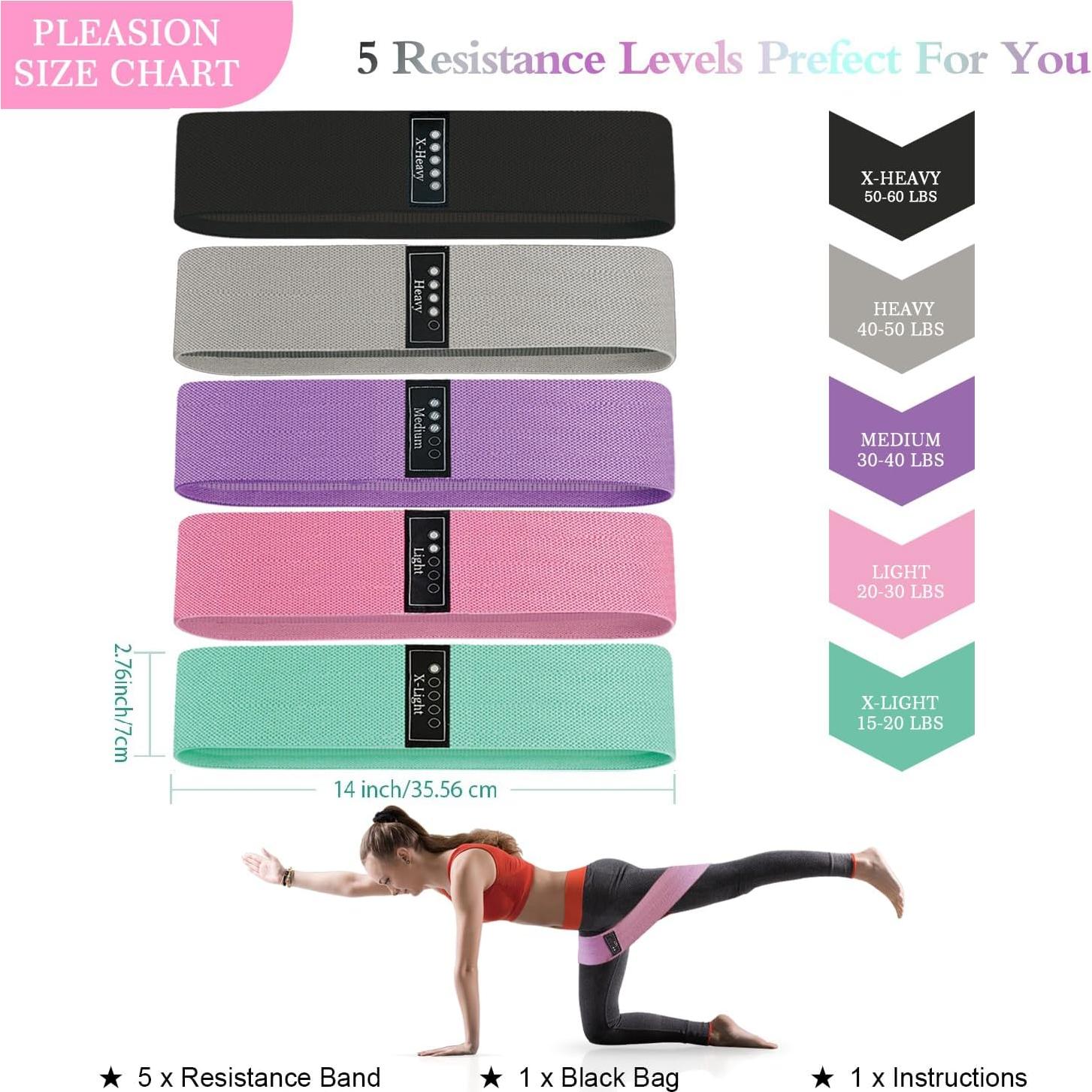 Bandas de Resistencia PLEASION 5 Niveles Antideslizantes