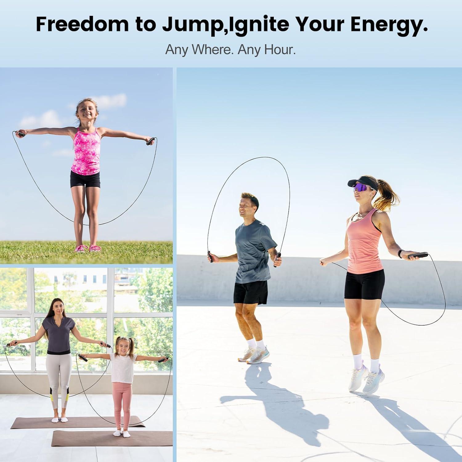 Cuerda de Saltar SKIFUL Ajustable con Mangos Ergonómicos