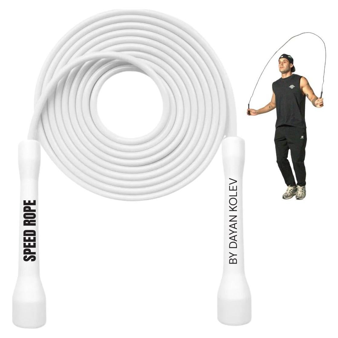 Cuerda de Salto Rápido SwissSkip 3m Ajustable PVC para Fitness