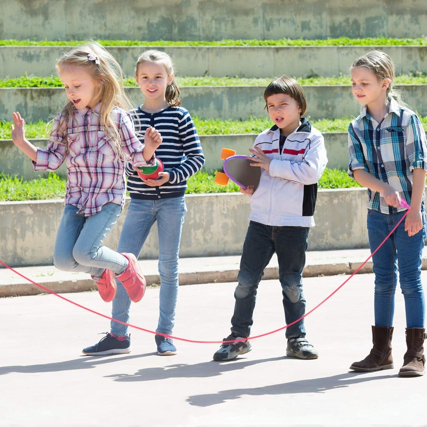 Cuerdas para Saltar Coloridas Elcoho 24 Paquete Ajustables 2.24m