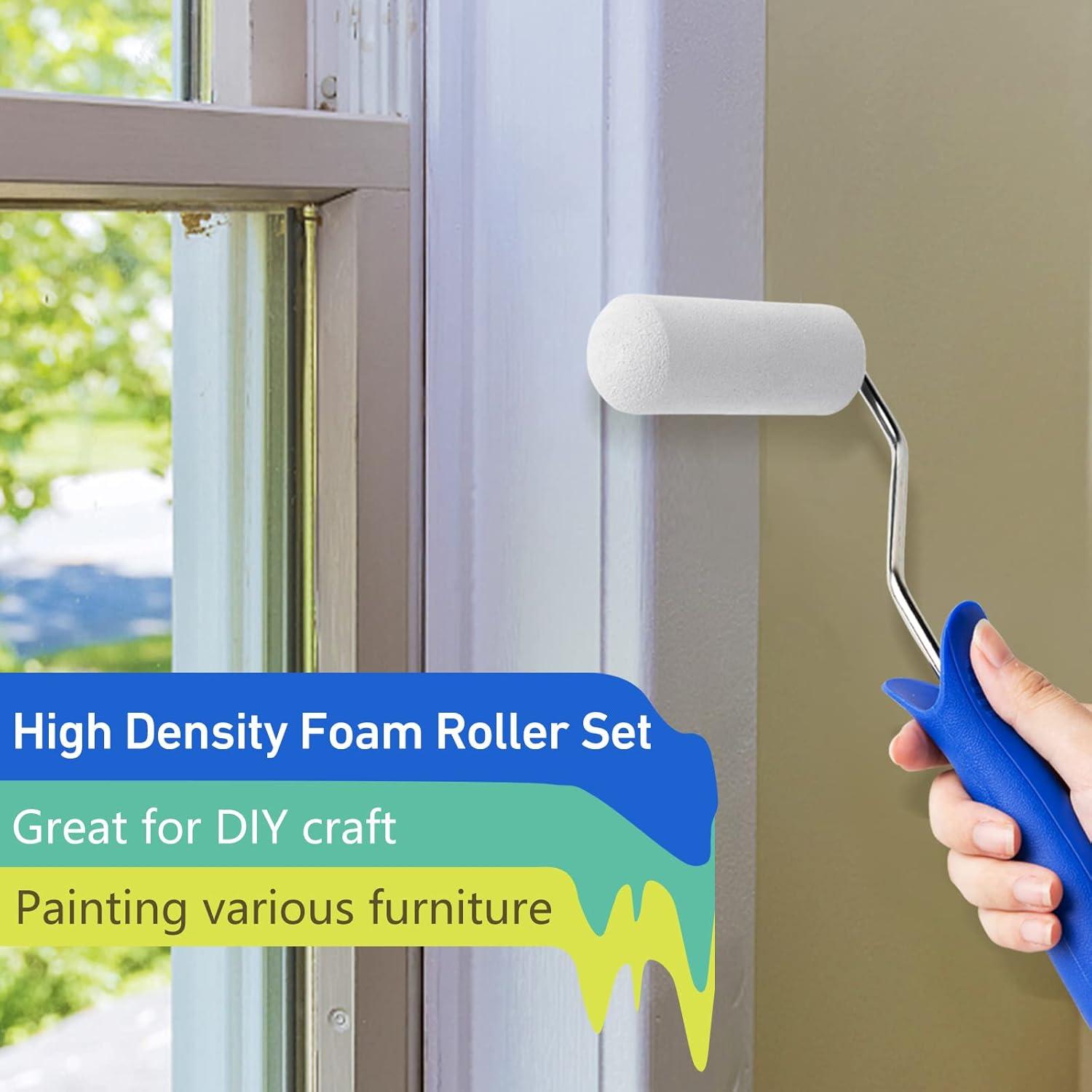 Kit de Rodillo de Pintura de Espuma Mister Rui 4" - 8 Piezas