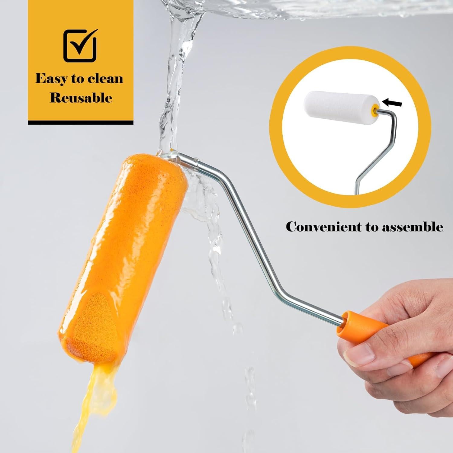 Rodillos de Pintura de Espuma Mister Rui 4 Pulgadas - 10 Piezas