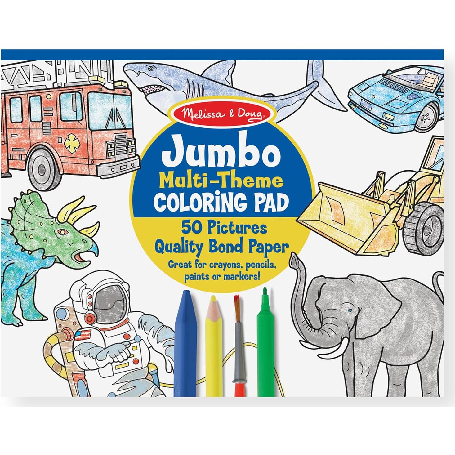 Libros para Colorear Jumbo Melissa & Doug - 3 Pack Animales y Vehículos