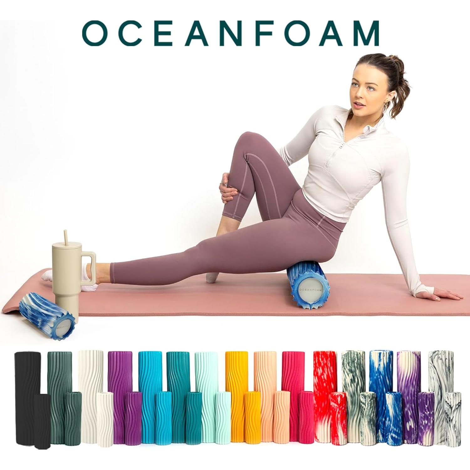 Rodillo de Espuma de Viaje Oceanfoam Ripple 28 cm - Masaje Profundo