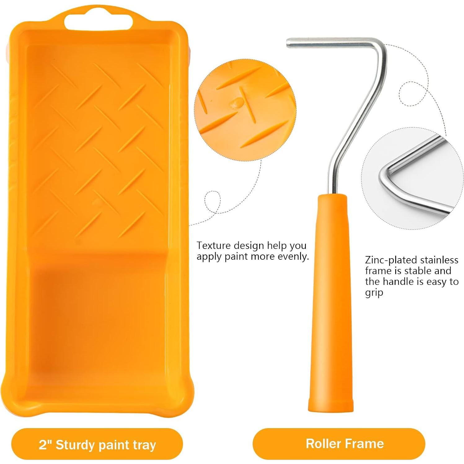 Kit de Rodillos de Pintura Mister Rui 2 Pulgadas 8 Piezas