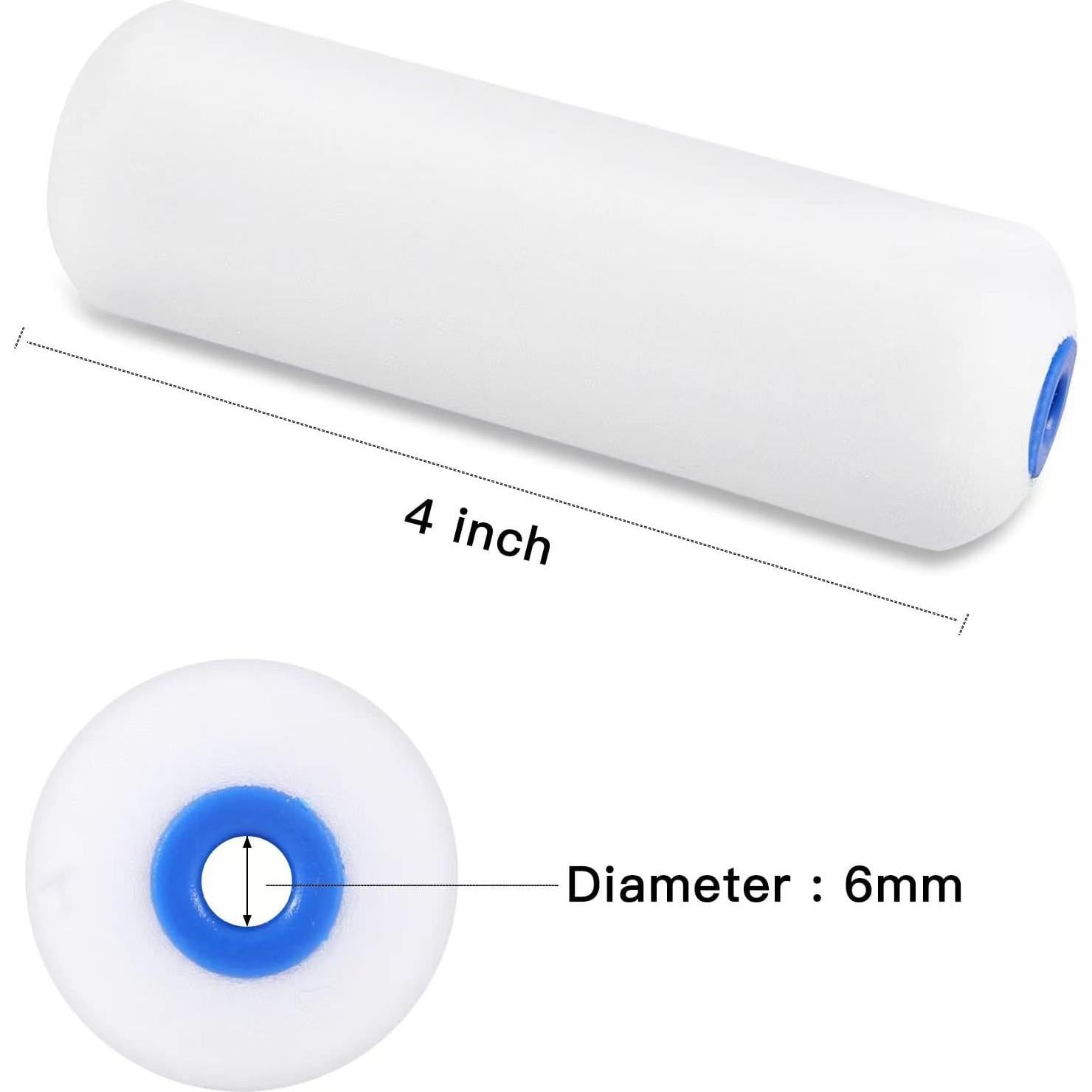 Mister Rui Paquete de 10 Fundas de Rodillo de Espuma 10 cm