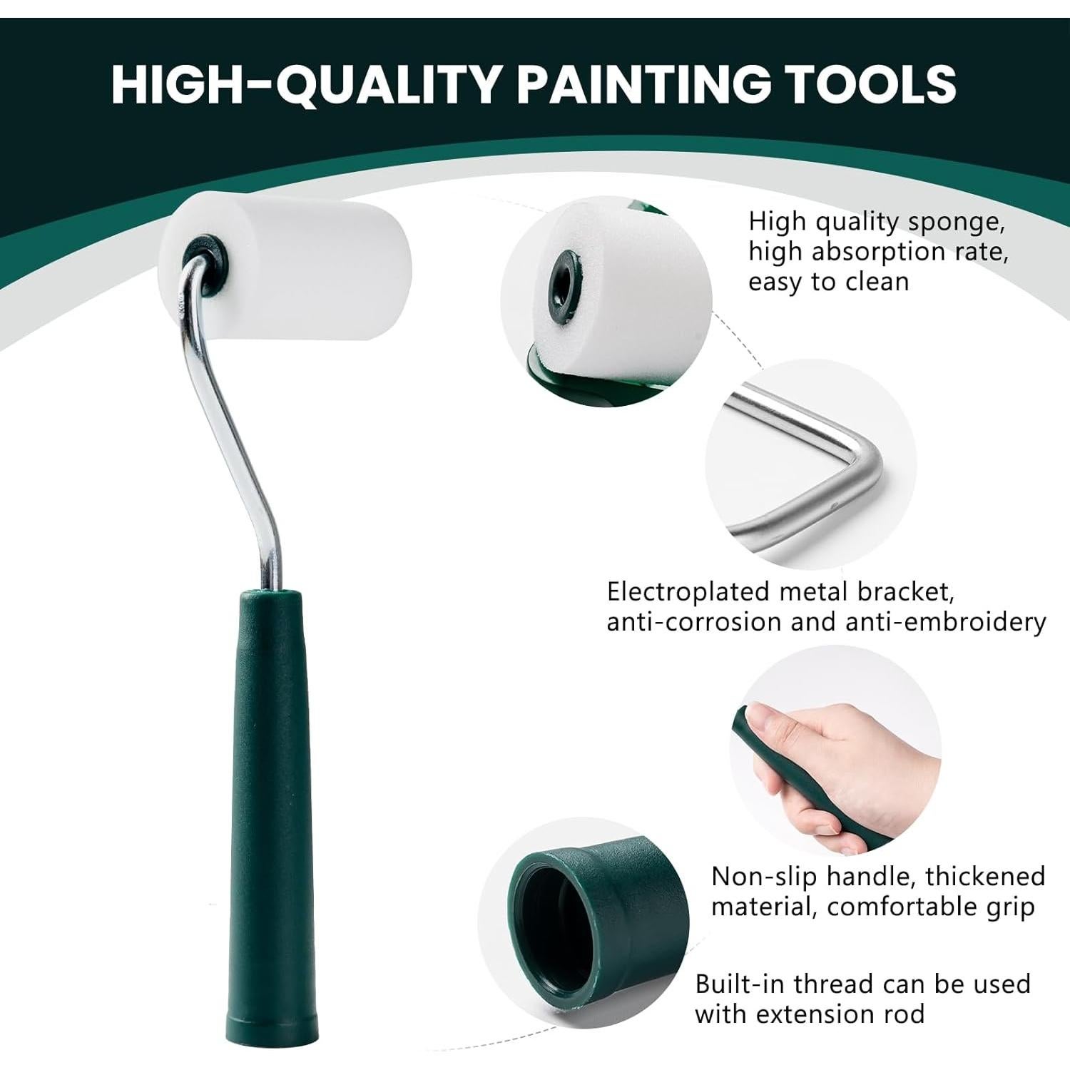 Kit de Rodillos de Pintura de Espuma 10 Pcs 2 Pulgadas