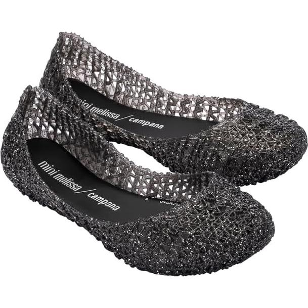 Zapatos de Gel Mini Melissa Campana Papel Niñas 11 Pequeño Negro