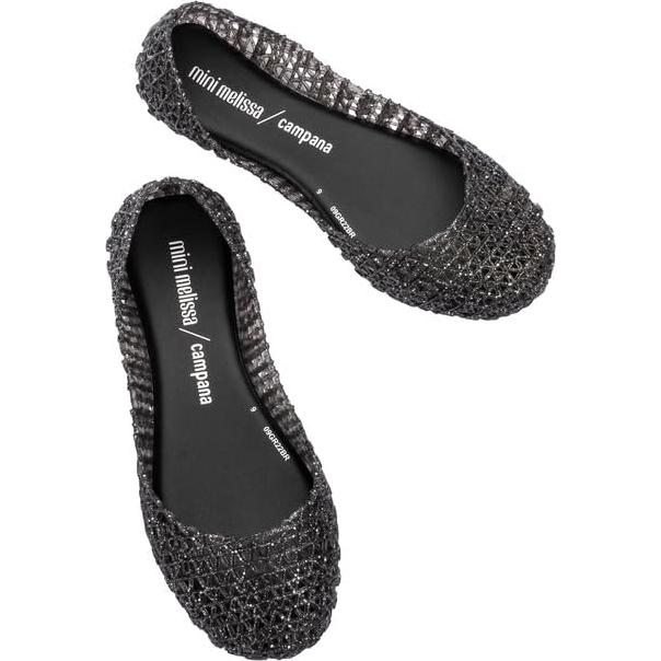 Zapatos de Gel Mini Melissa Campana Papel Niñas 11 Pequeño Negro