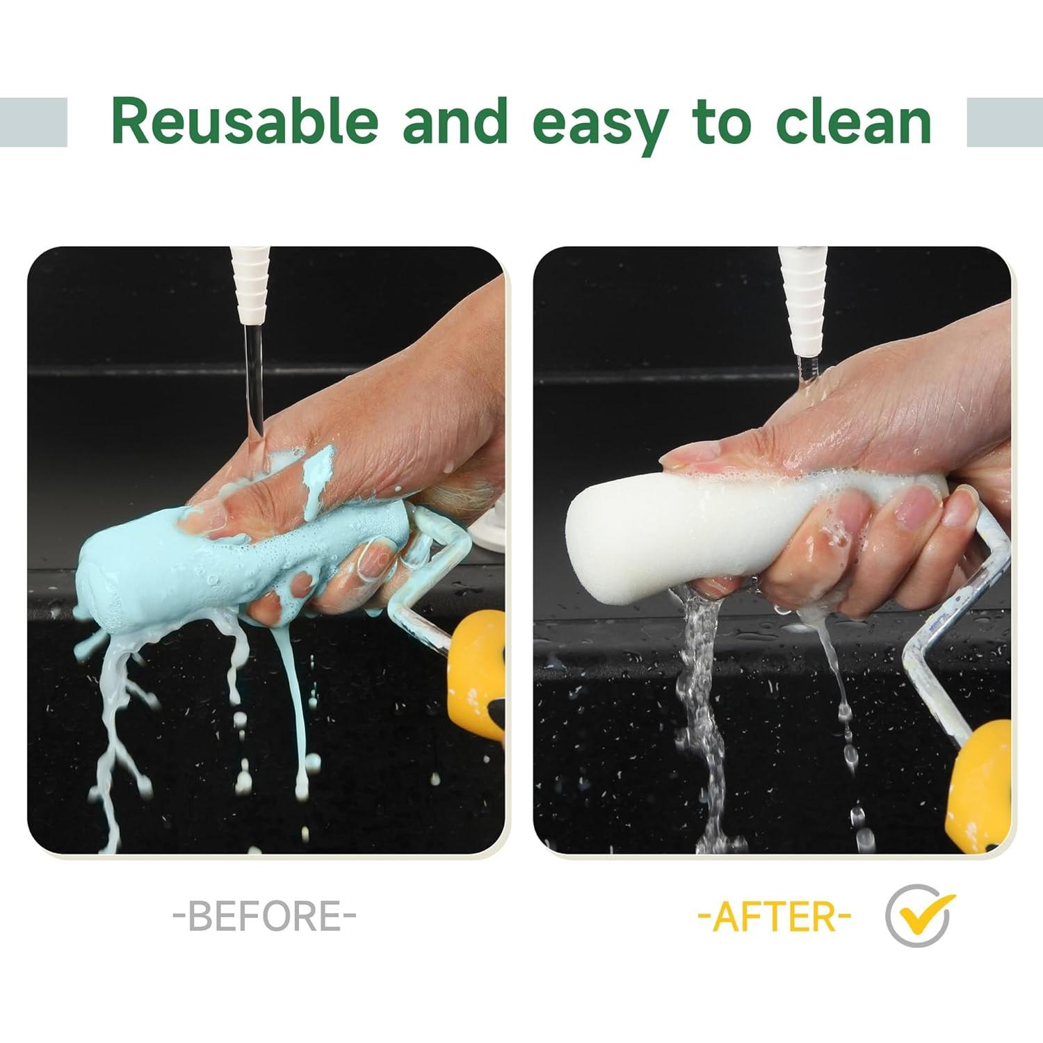 Rodillos de Pintura de Espuma Voomey 4" - Paquete de 24 Unidades