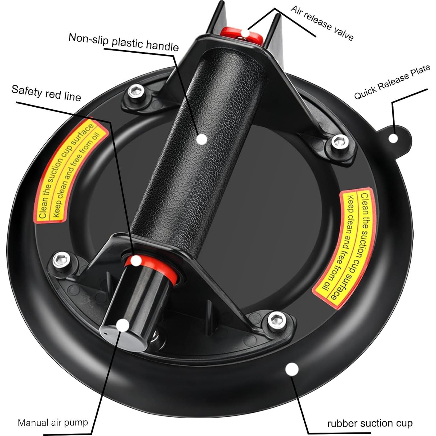 Ventosas de vidrio Xixianshun 20.32 cm 149.68 kg capacidad