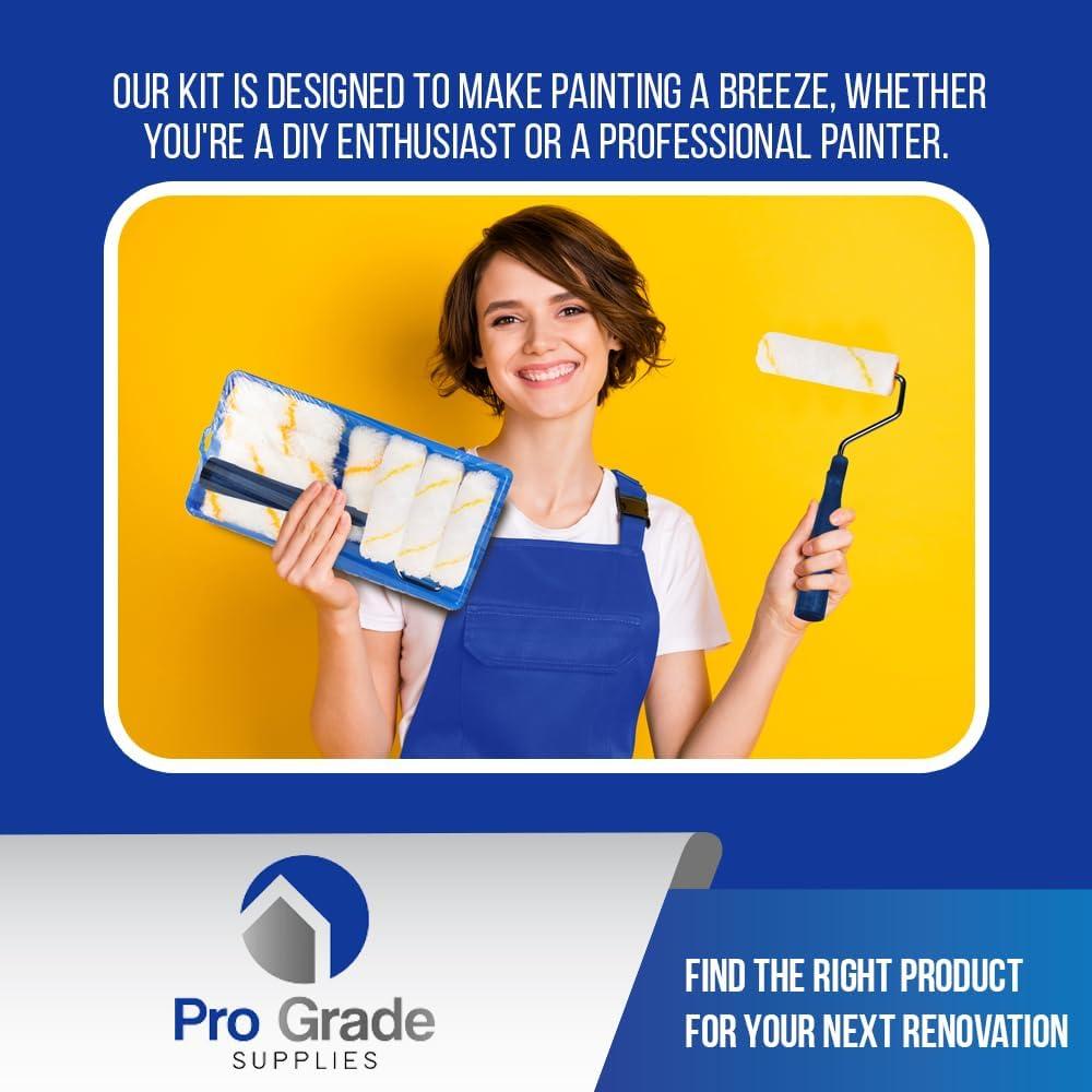 Kit de Pintura Pro Grade 10 Piezas con Rodillo Mini 4"