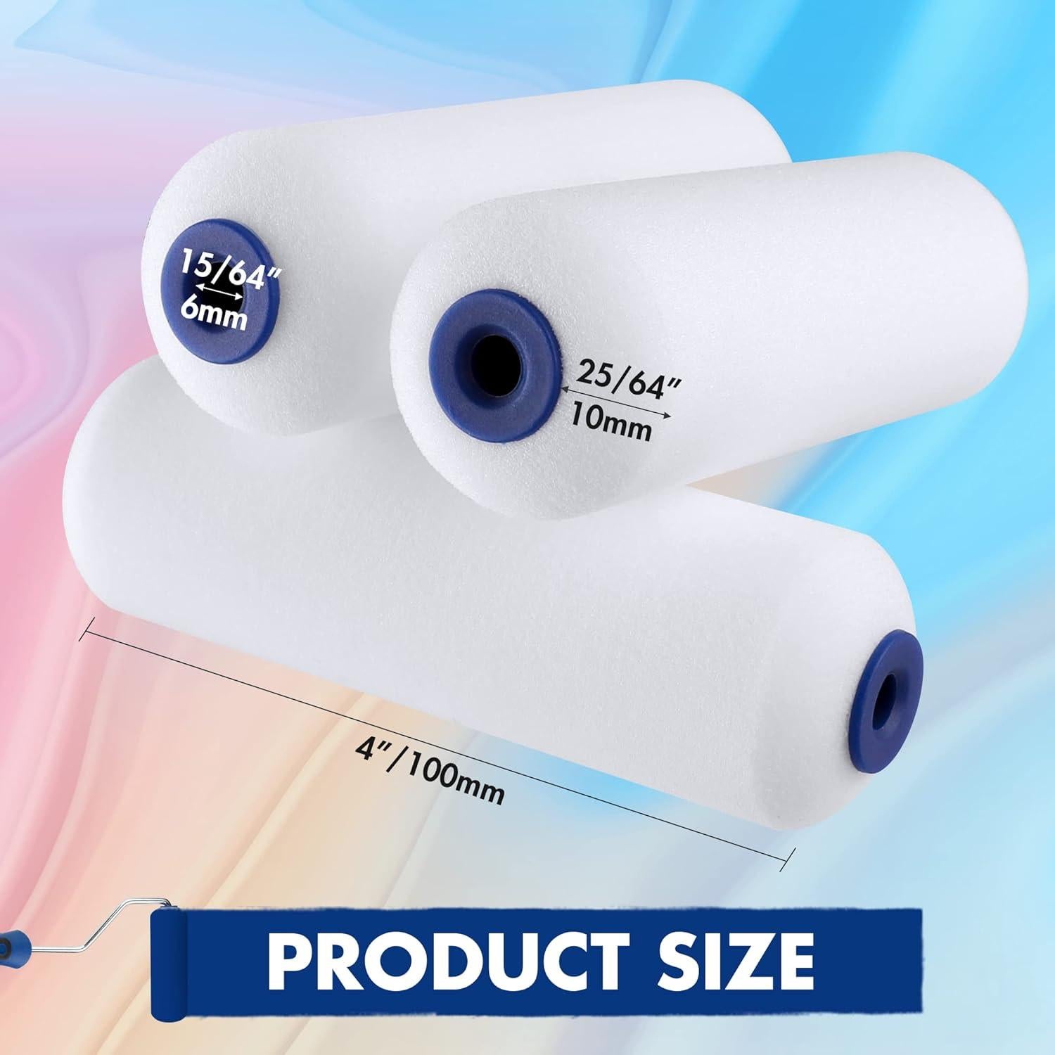 WORKPRO Kit de 12 Rodillos de Pintura de Espuma 10.16 cm