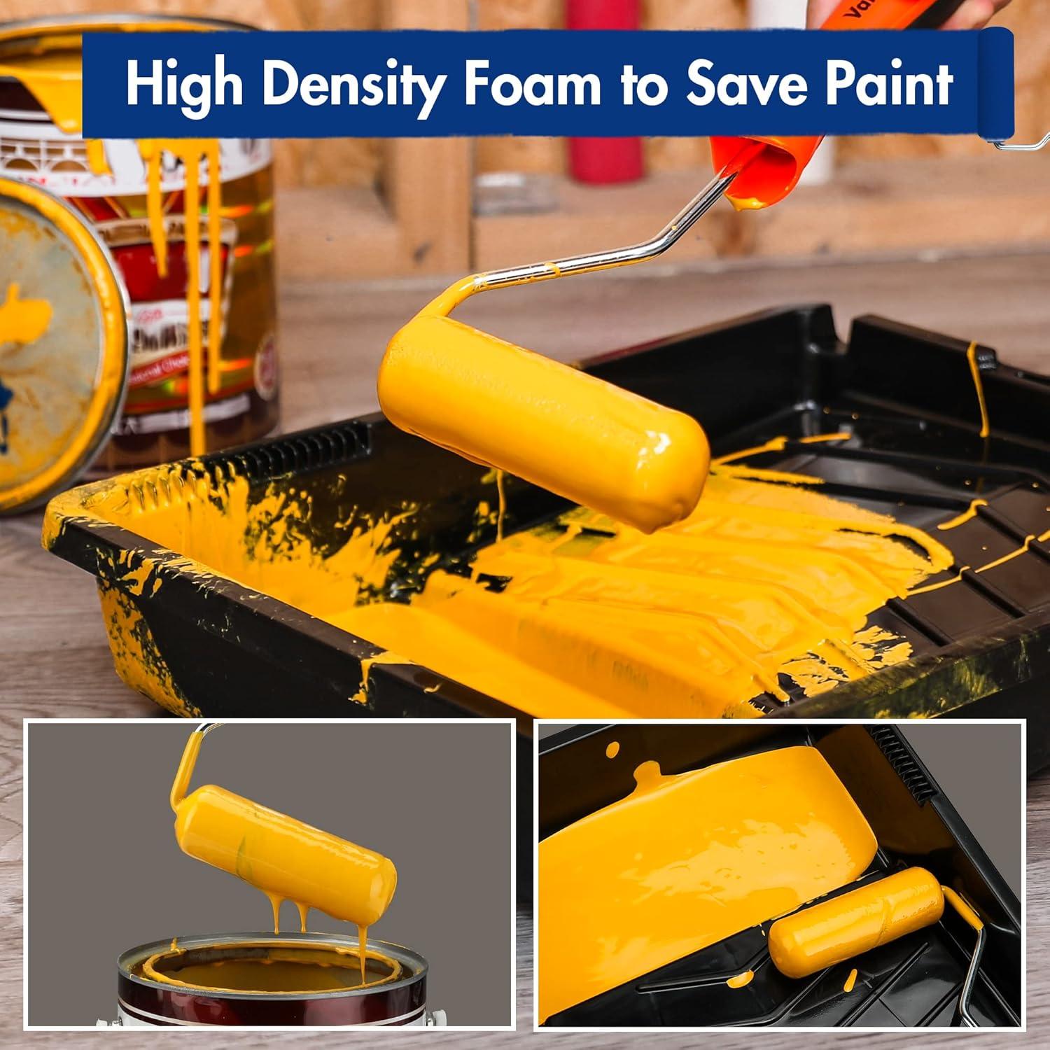 WORKPRO Kit de 12 Rodillos de Pintura de Espuma 10.16 cm