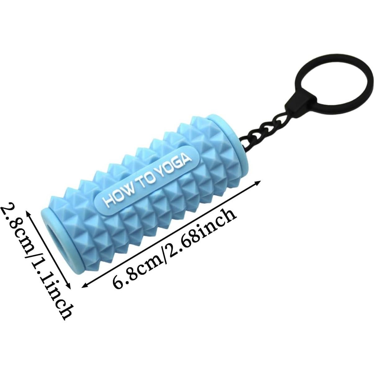 Mini Rodillo de Espuma Tizee en Llavero - Rosa y Amarillo