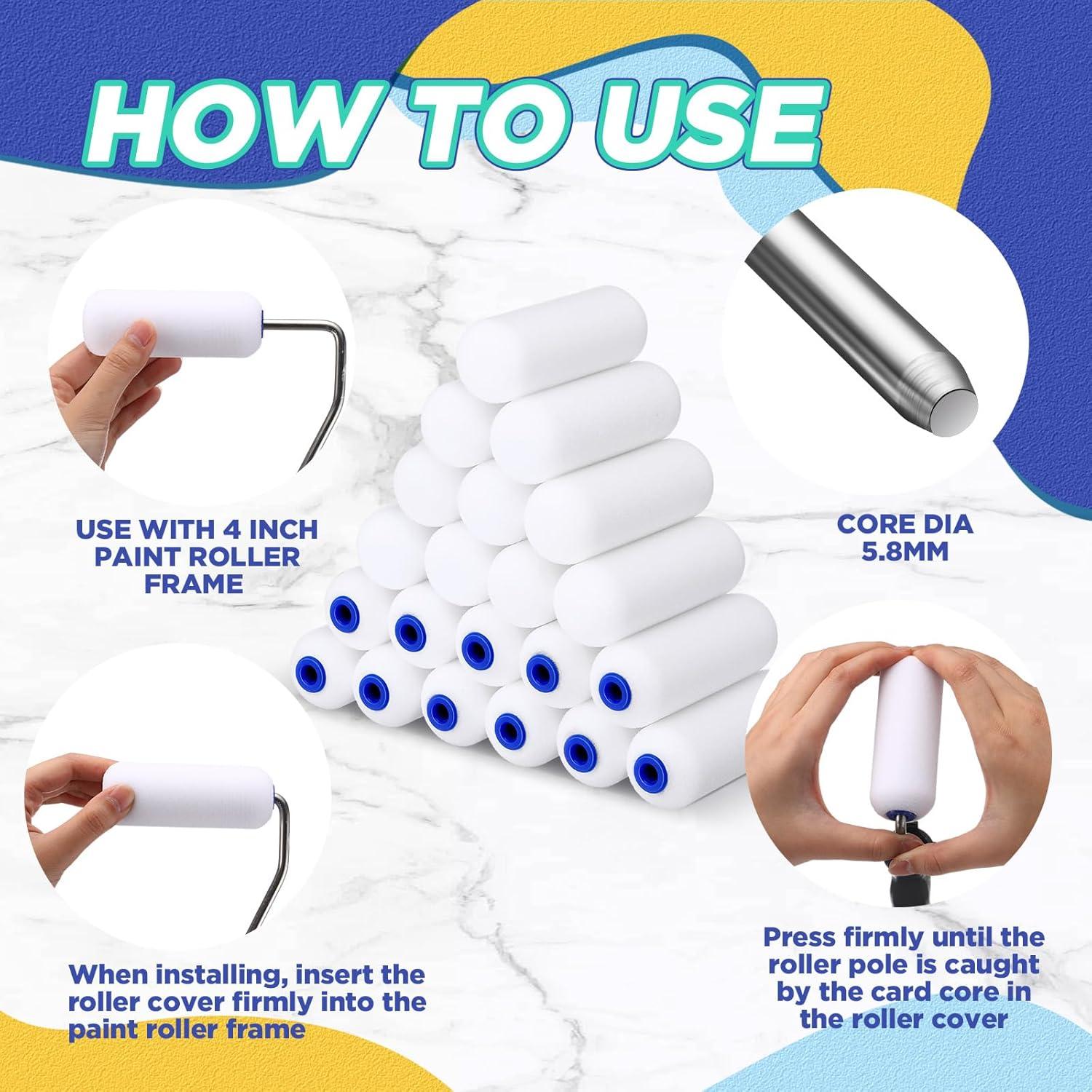 40 Fundas de Rodillo de Pintura Nuenen 10.16 cm Alta Densidad