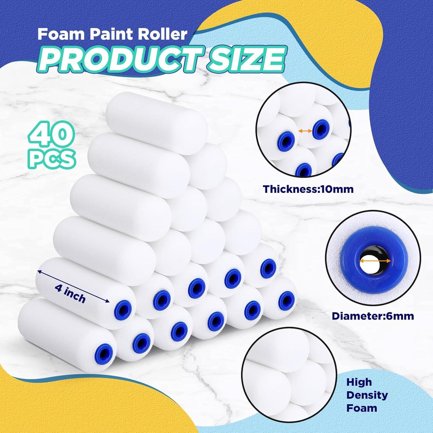 40 Fundas de Rodillo de Pintura Nuenen 10.16 cm Alta Densidad