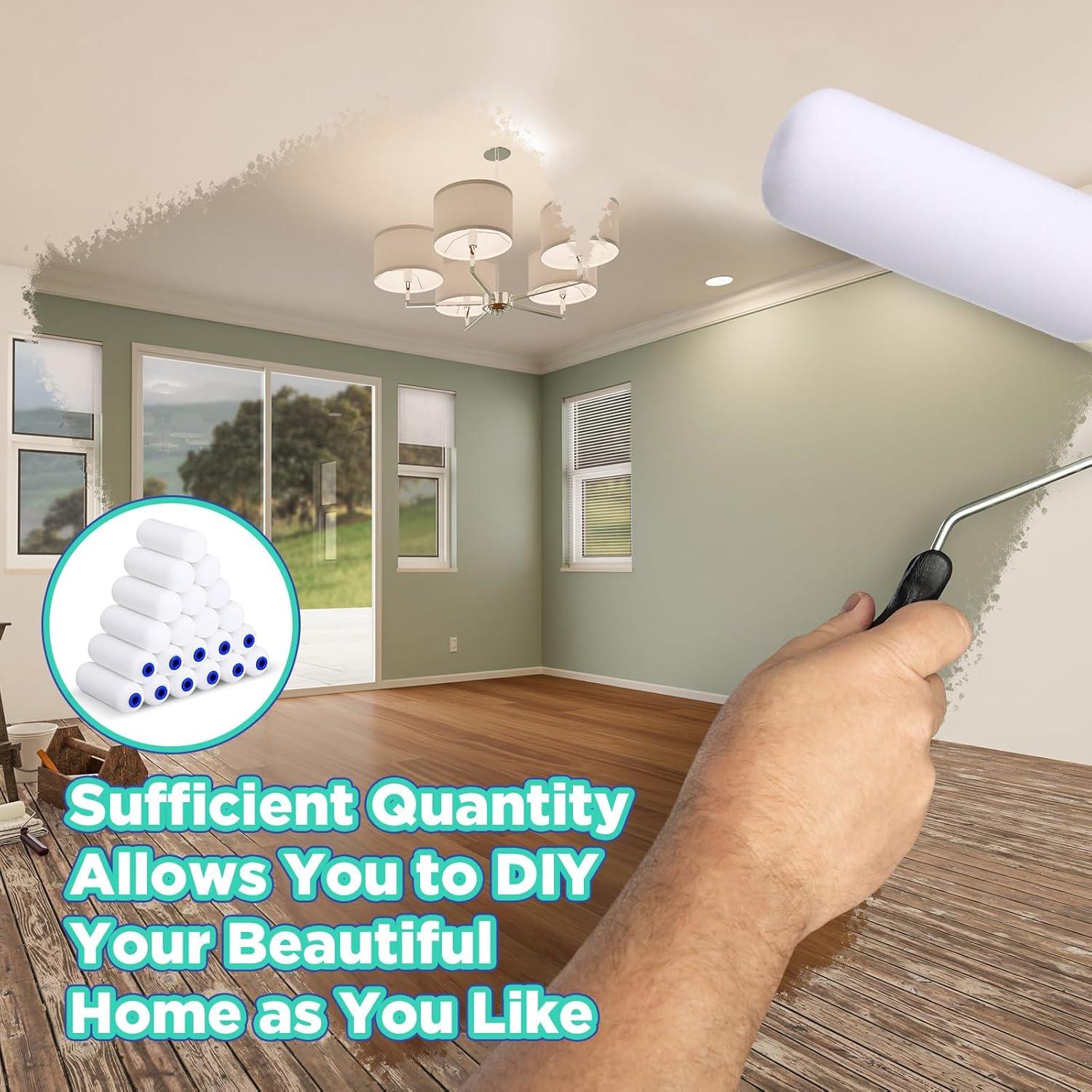 40 Fundas de Rodillo de Pintura Nuenen 10.16 cm Alta Densidad