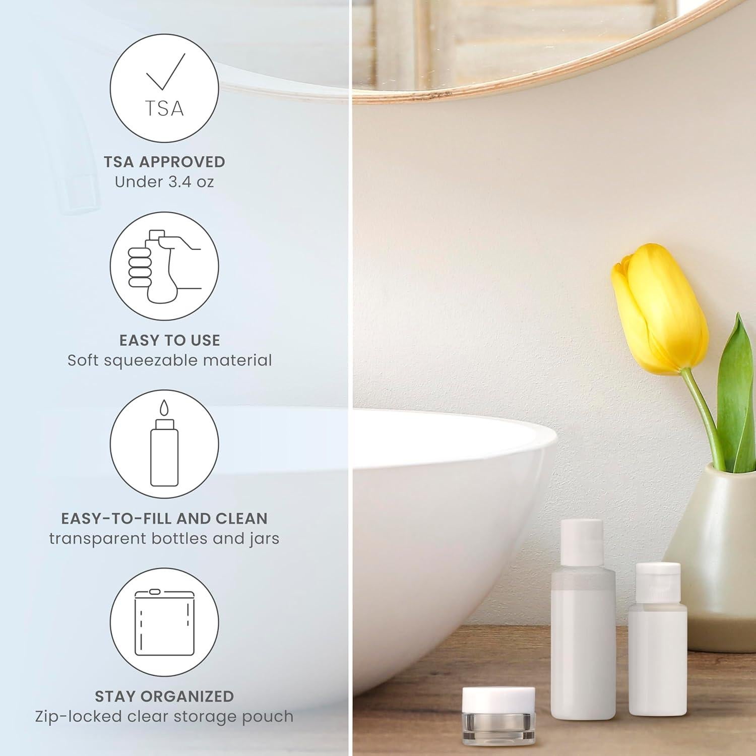 Juego de 13 Botellas de Viaje Conair Travel Smart TSA