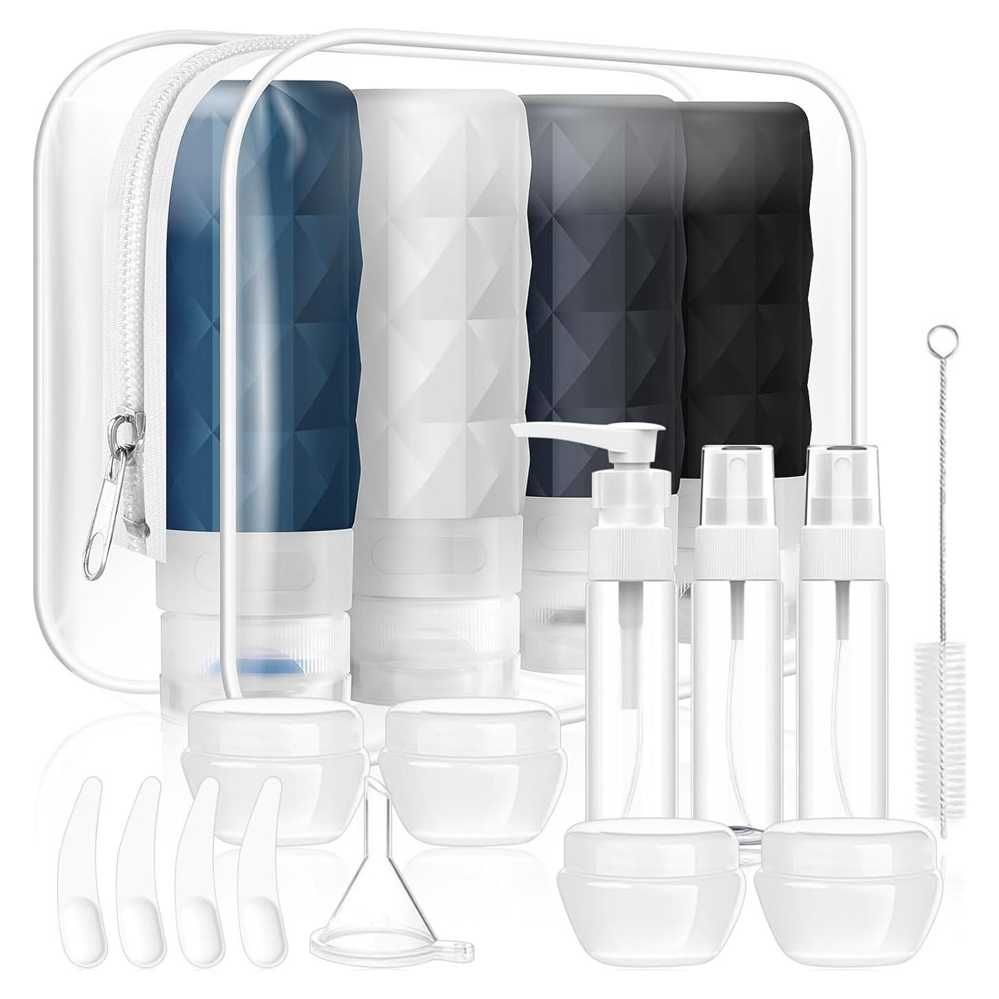 Juego de Botellas de Viaje 20 Piezas PHOVSUV Silicona TSA