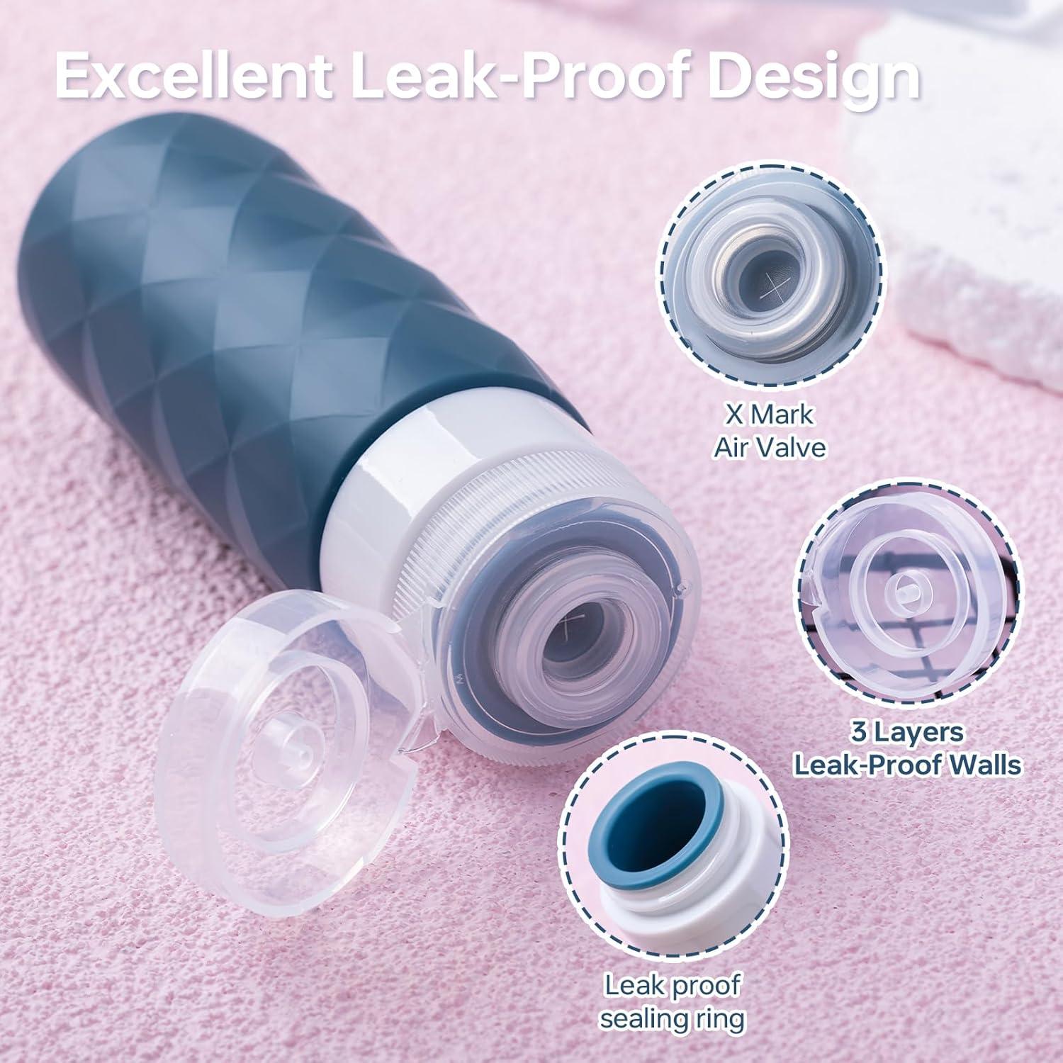 Juego de Botellas de Viaje 20 Piezas PHOVSUV Silicona TSA