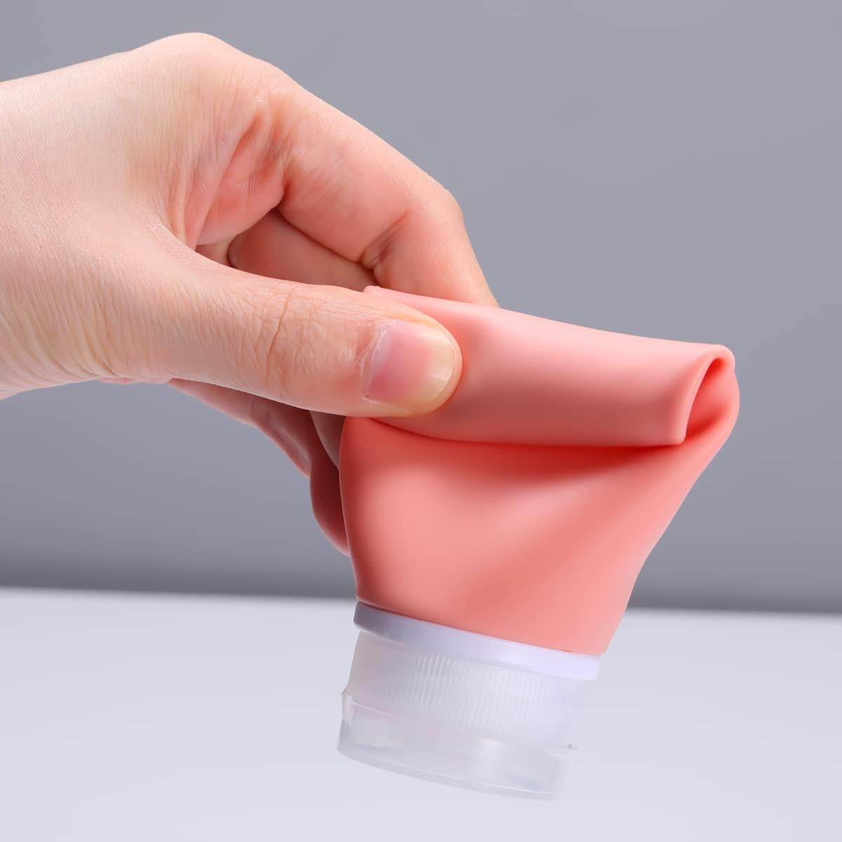 Botellas de Silicona de Viaje LIYUABU 60ml Paquete de 4 Antifugas