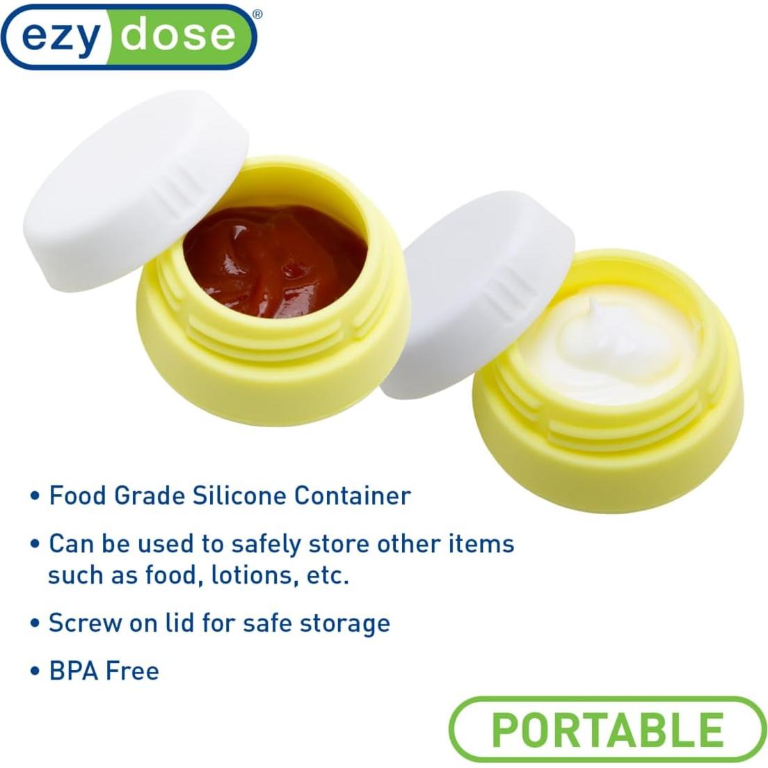 Tarro de Silicona EZY DOSE - Pack de 3, 103.5ml, Reutilizable