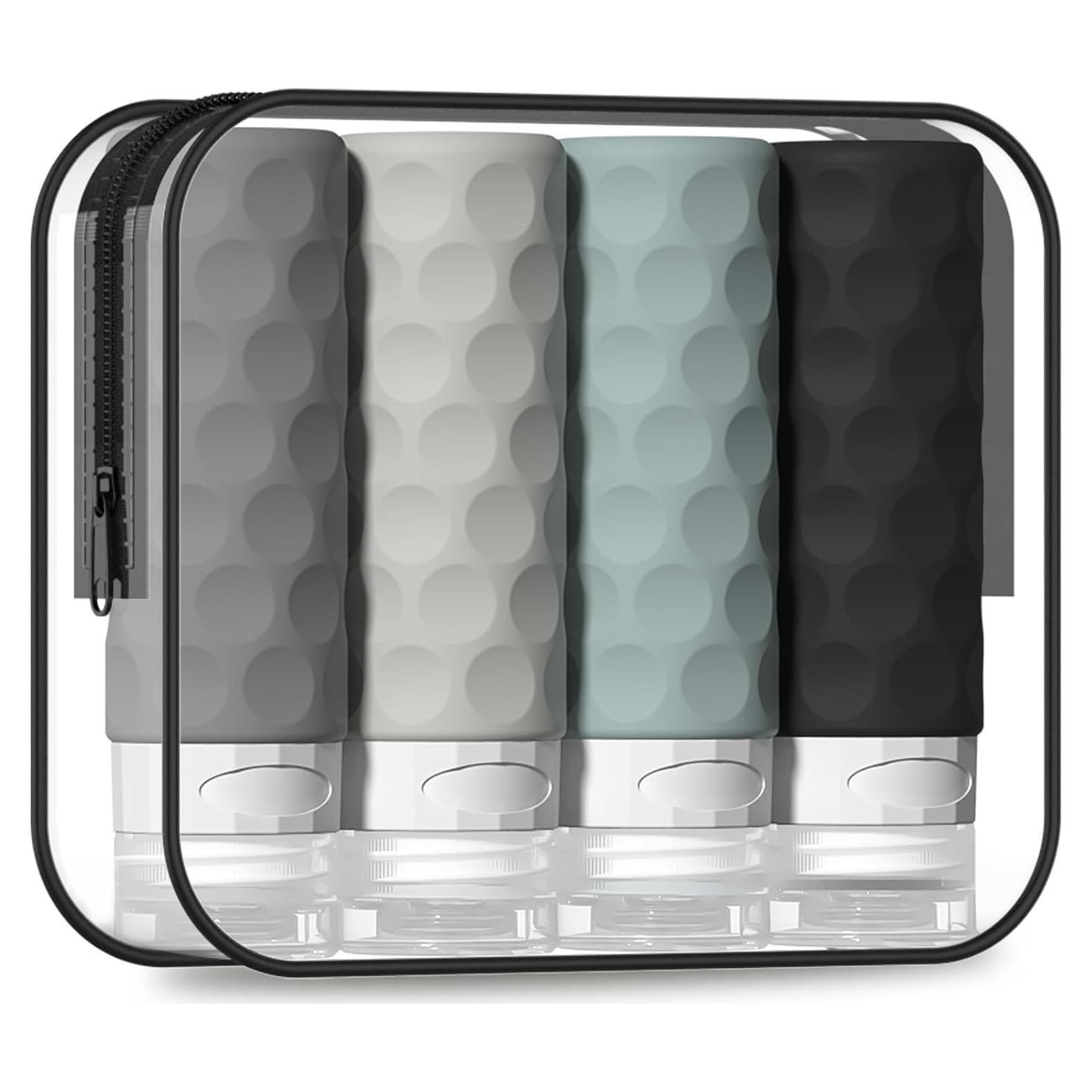 Botellas de Viaje Silevoler 3oz Aprobadas por TSA - 4 Piezas