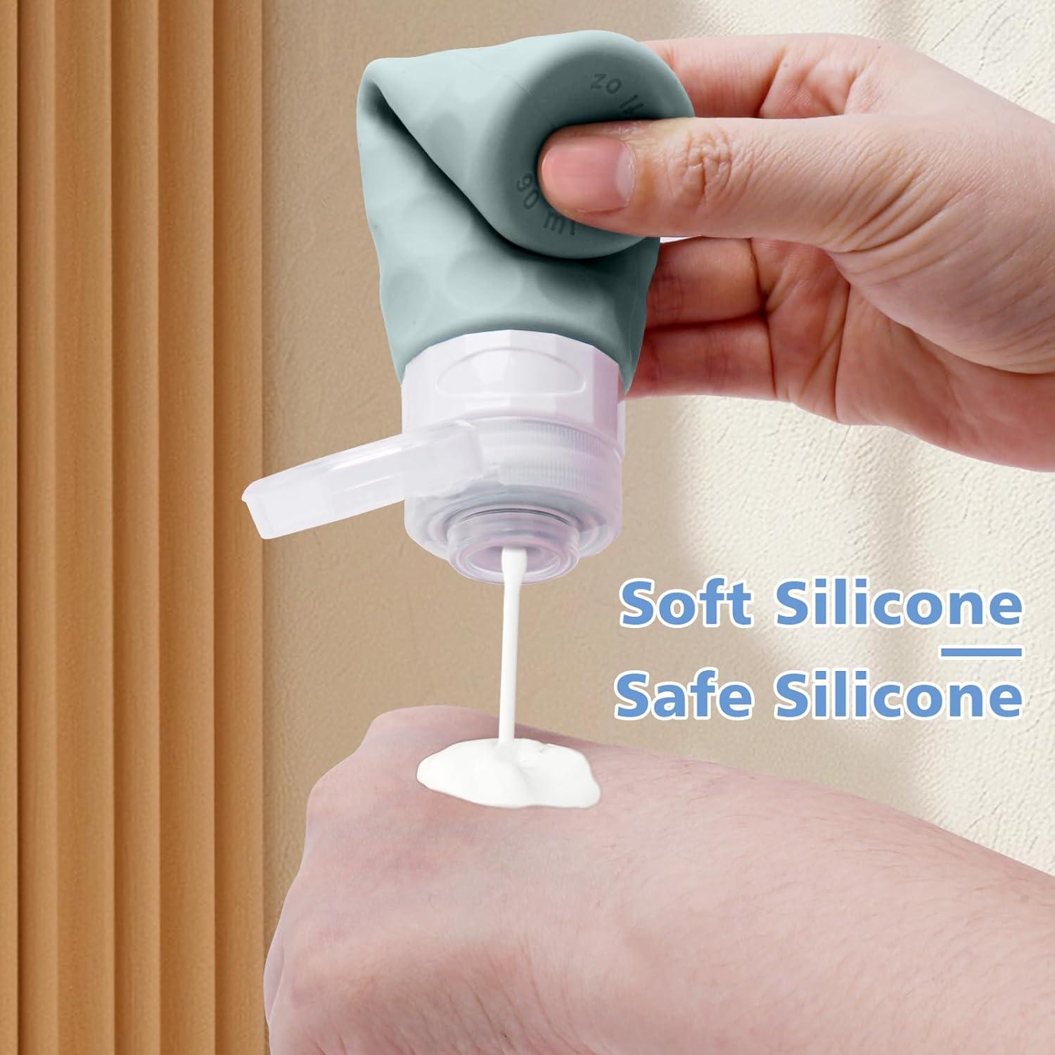 Botellas de Viaje Silevoler 3oz Aprobadas por TSA - 4 Piezas