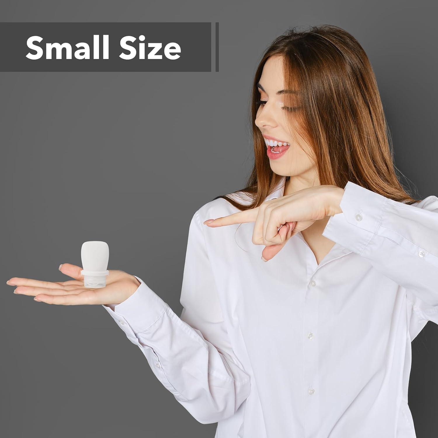 Botellas de Viaje Silicona 1oz BienBion 4-Pack A Prueba de Fugas