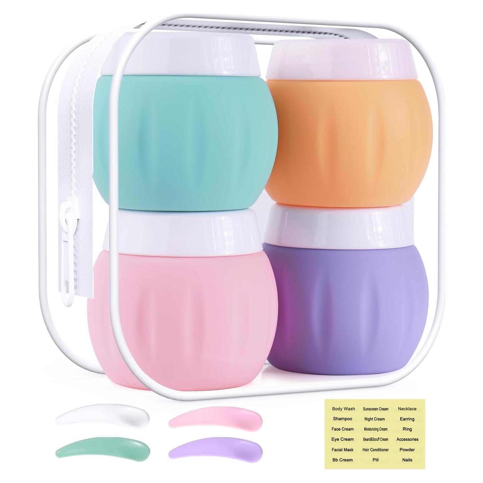 Contenedores de Viaje GLAMFIELDS 50ml Silicona Aprobados TSA