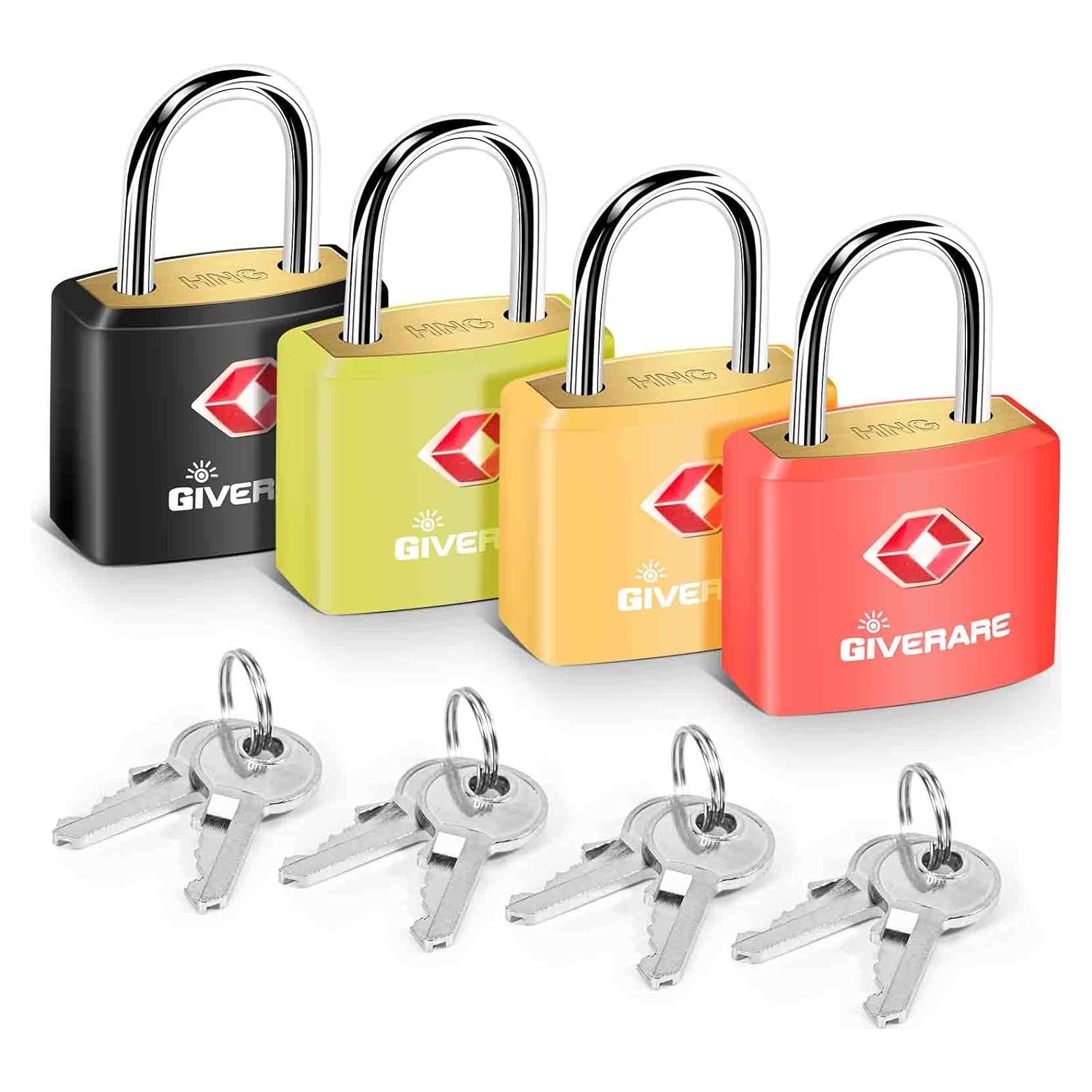 Pack de 4 Candados de Equipaje TSA GIVERARE - Inrompibles