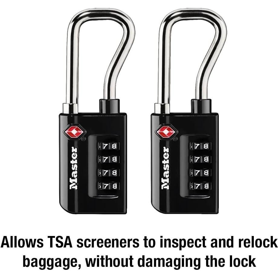 Candado de Equipaje Master Lock 4696T TSA Negro 2 Paquete