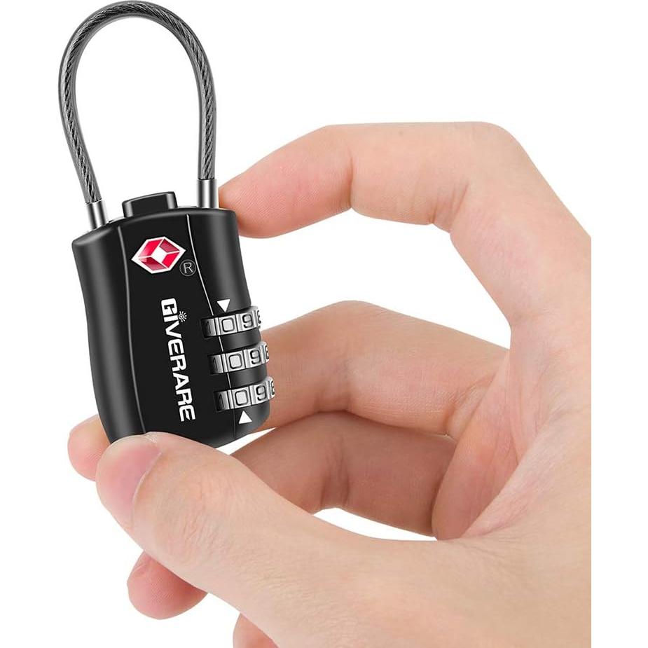 Candados de Equipaje GIVERARE TSA 2 Pcs Combinación 3 Dígitos