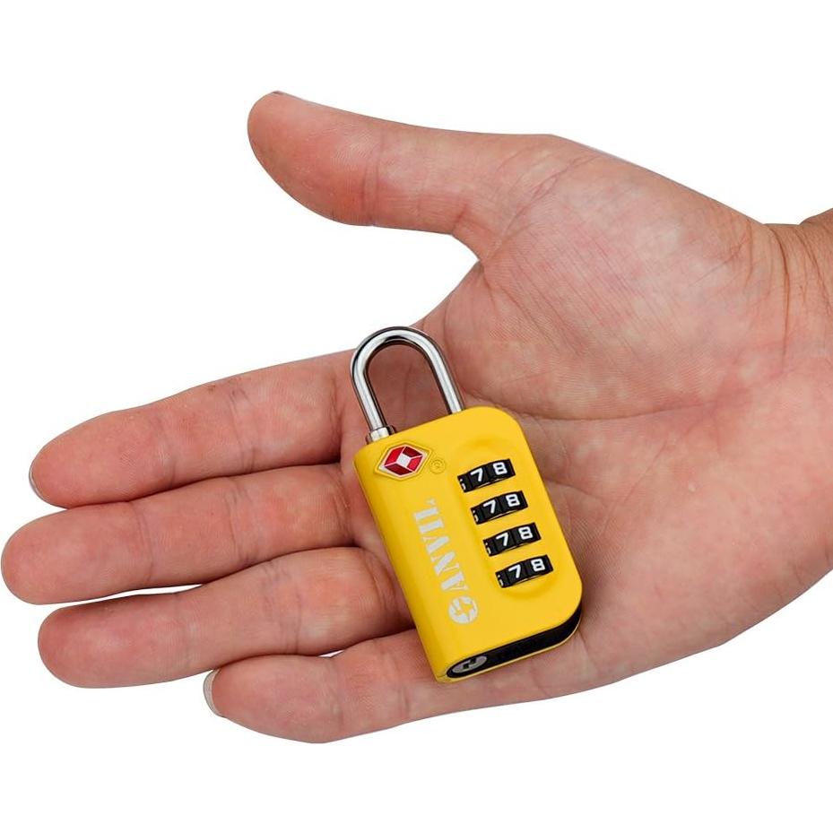 Candado de Combinación TSA Anvil Amarillo 2 Paquetes