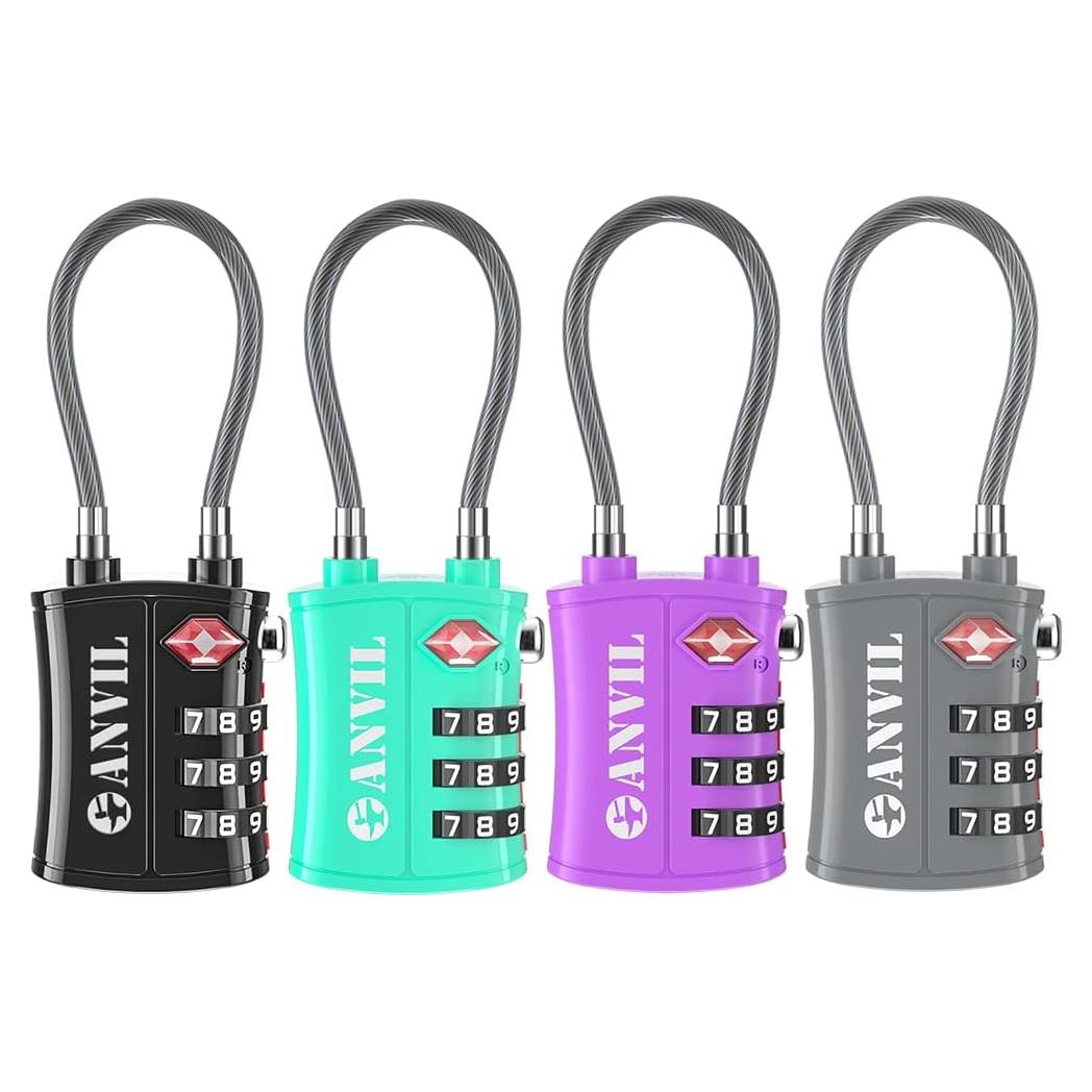 Candado TSA Anvil C108 para Equipaje - Combinación 3 Dígitos