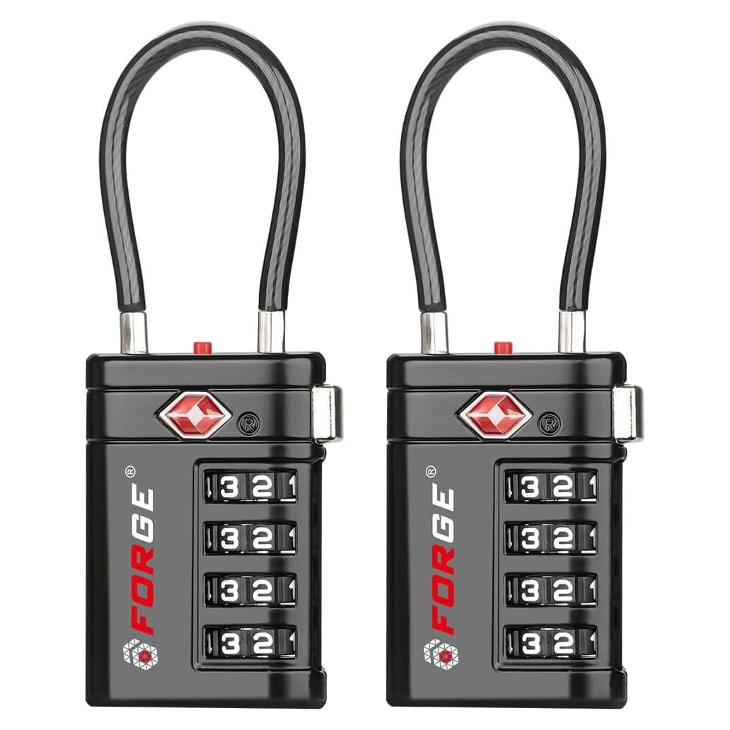Candados de Equipaje TSA Forge 2 Piezas Combinación 4 Dígitos