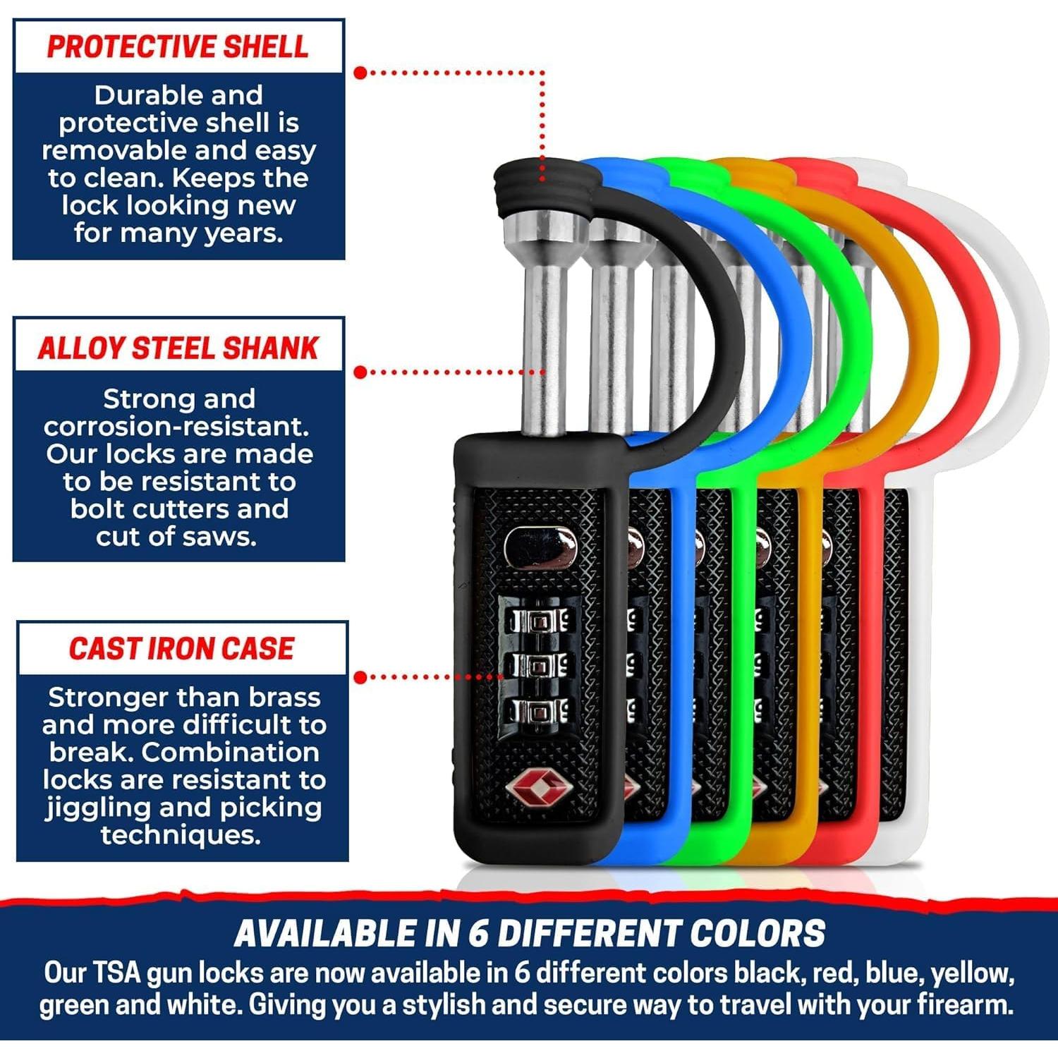 Candado Táctico TSA Cedar Mill Fine - 2 Paquete Negro