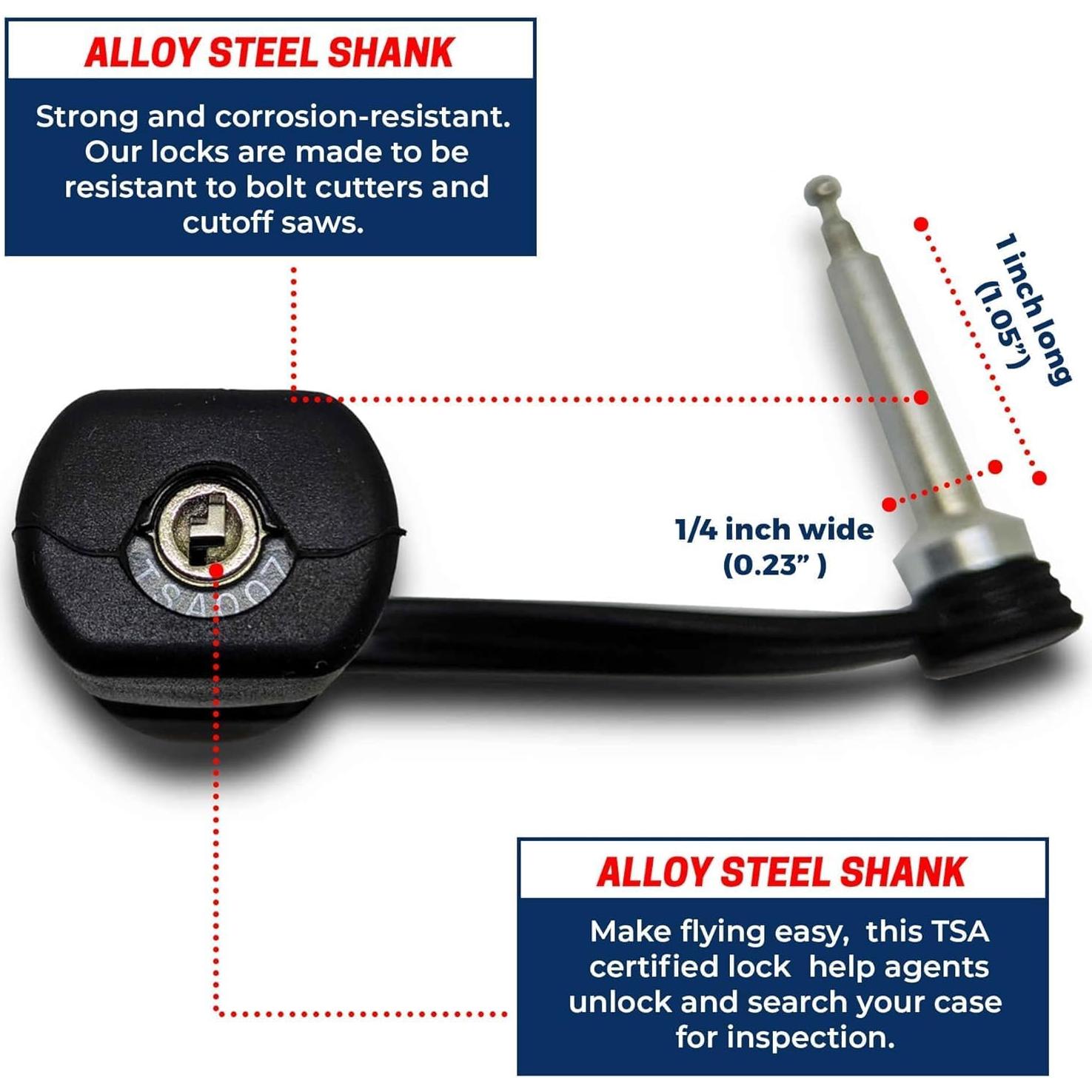 Candado Táctico TSA Cedar Mill Fine - 2 Paquete Negro