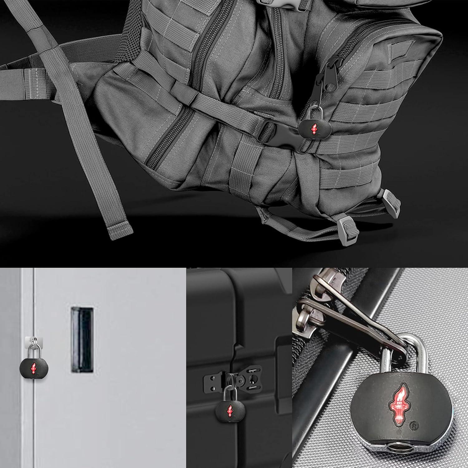 Candado de Equipaje TSA DUALCROWN Paquete de 4 con Llave