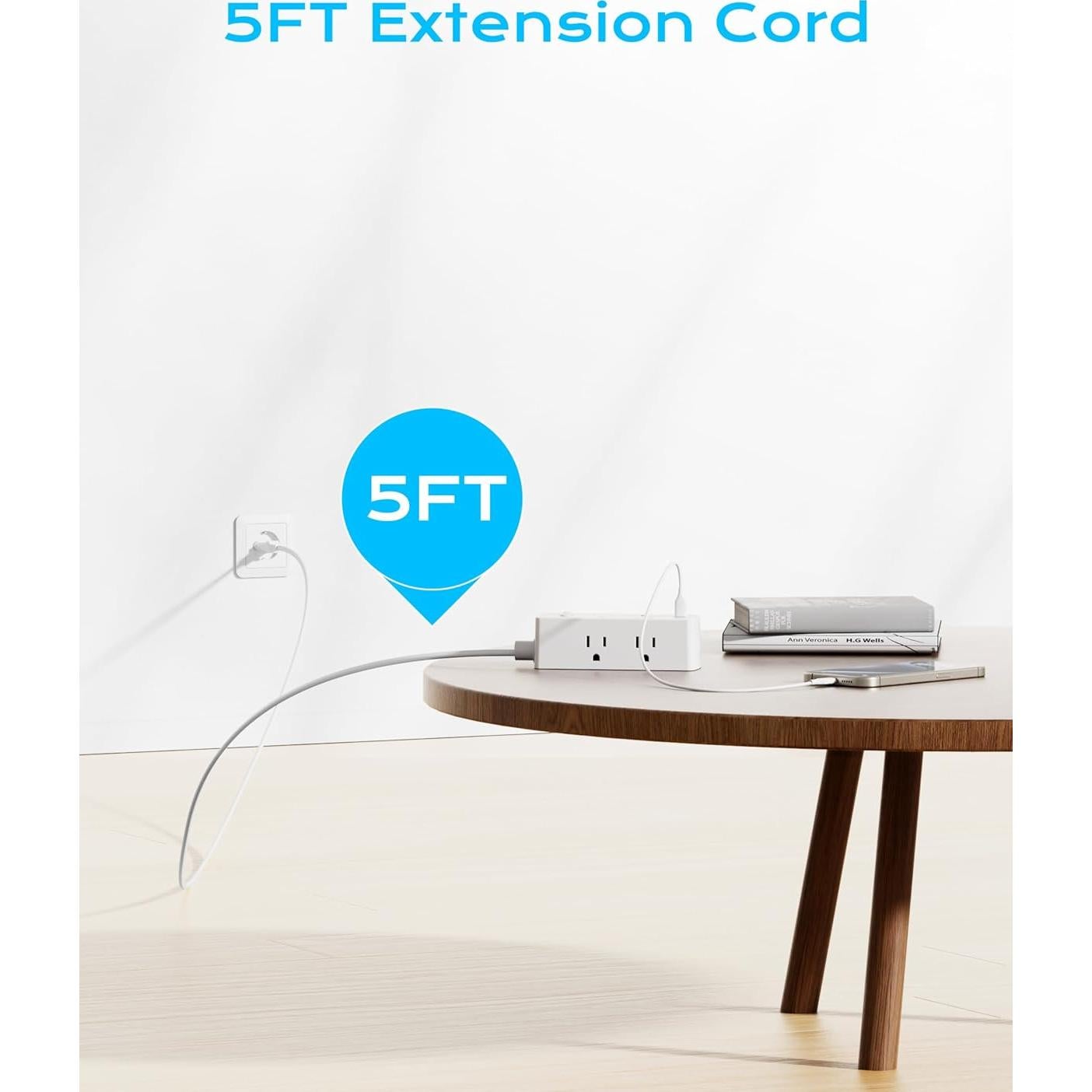 Adaptador de Viaje Universal Olcorife 6 Salidas 3 USB 1.52m