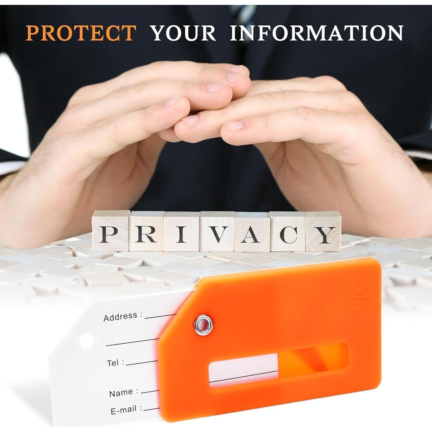 Paquete de 8 Etiquetas de Equipaje Silicona Gostwo con Asa Acero