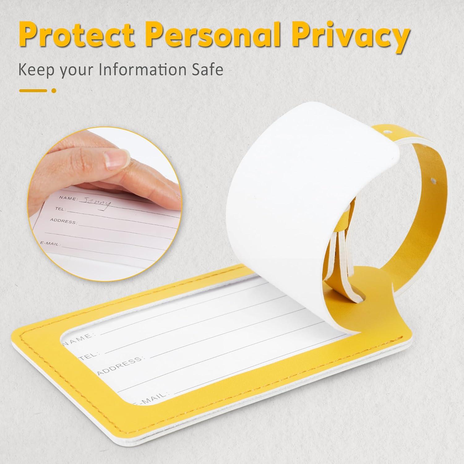 Etiquetas de Equipaje Travelambo de Cuero Sintético - 2 Pzas