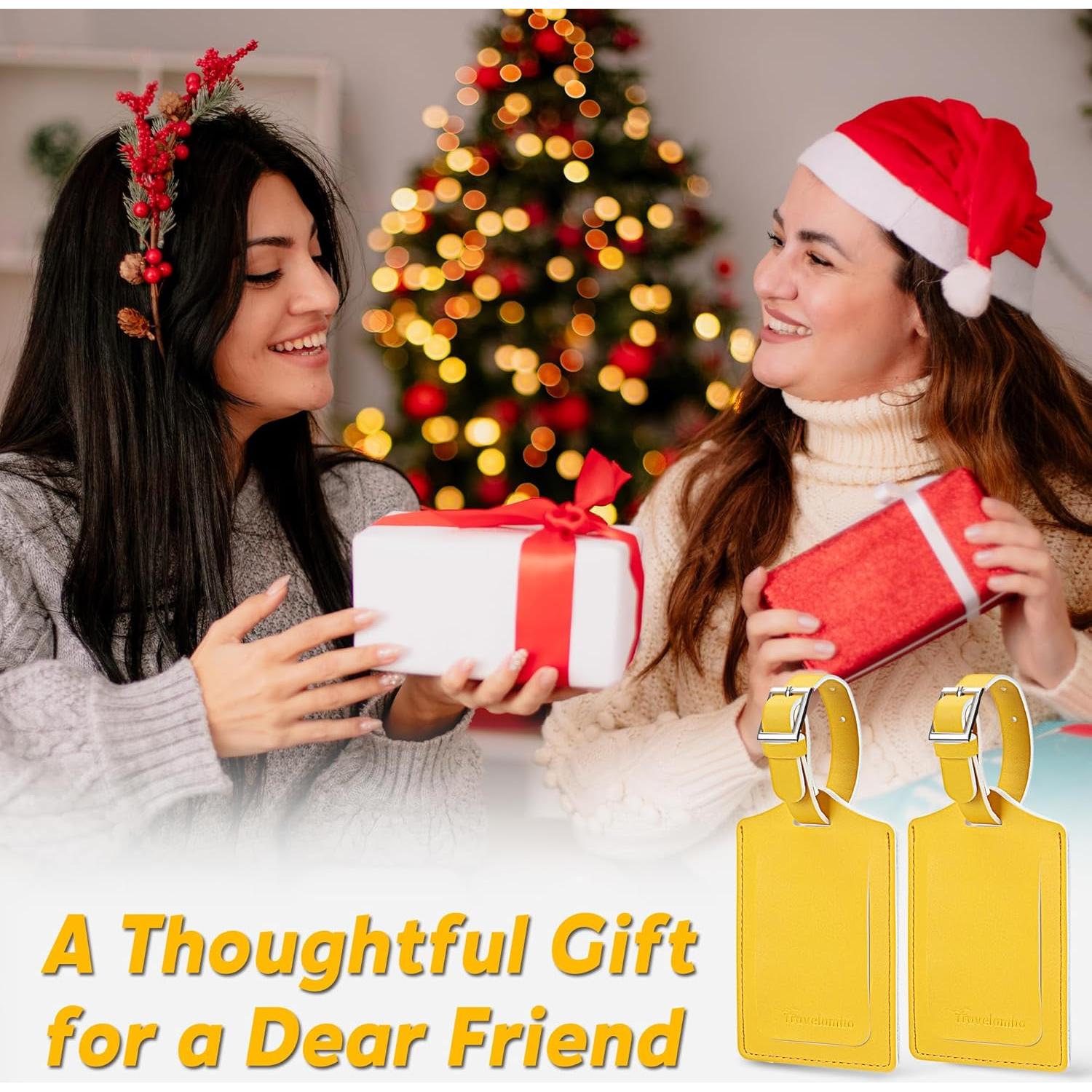 Etiquetas de Equipaje Travelambo de Cuero Sintético - 2 Pzas