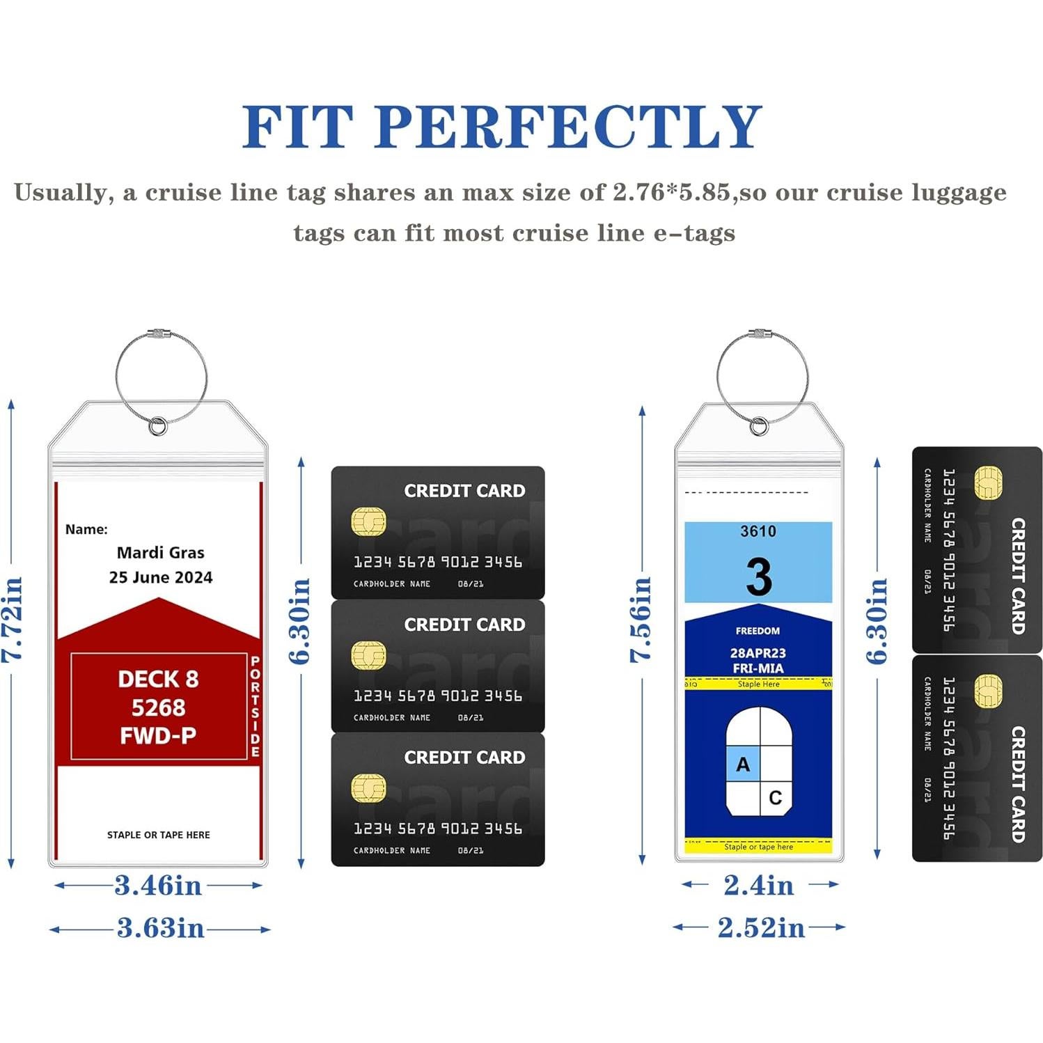 Etiquetas de Equipaje para Crucero SEAVILIA - Paquete de 8