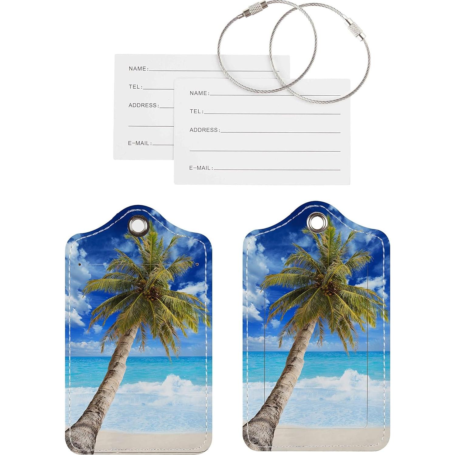 Etiquetas de Equipaje Chelmon - 2 Piezas de Cuero TSA