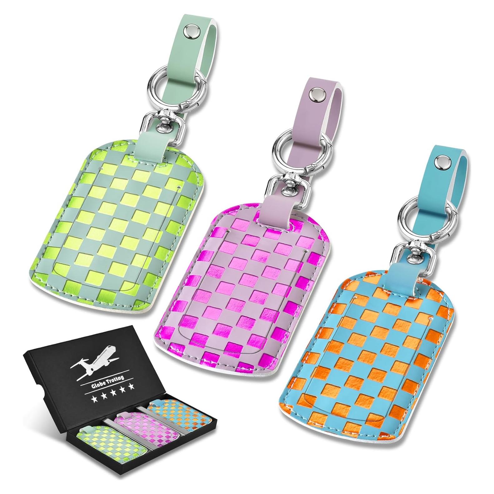 Etiquetas de Equipaje de Cuero FELLOWEAN - Paquete de 3