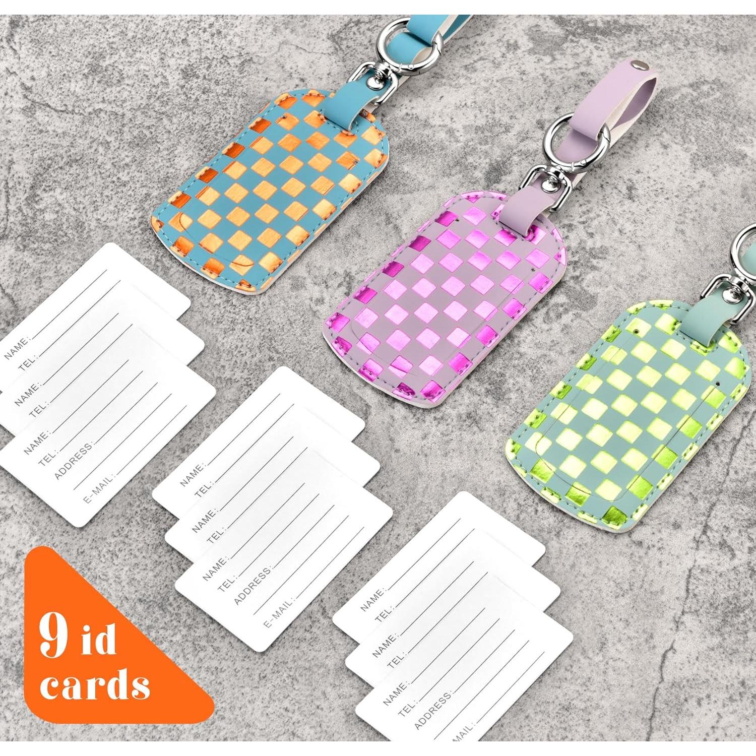 Etiquetas de Equipaje de Cuero FELLOWEAN - Paquete de 3